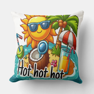 Very Hot season Throw Pillow