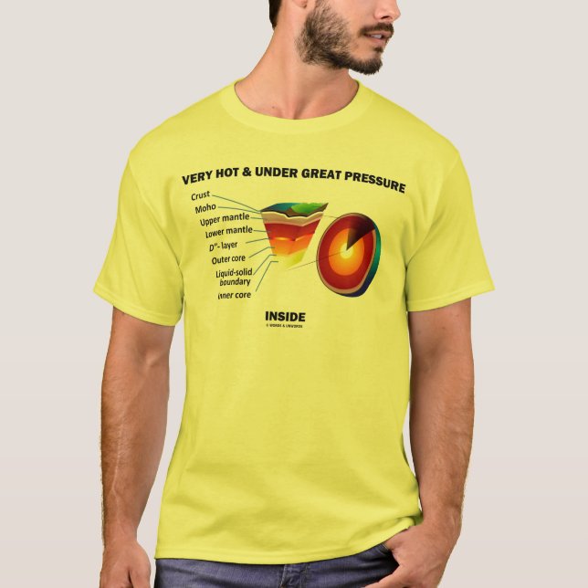 Very Hot & Under Great Pressure Inside Earth Sci T-Shirt (Front)