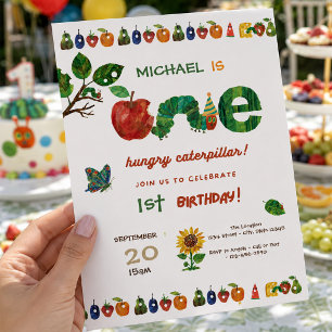 Very Hungry Caterpillar 1st Birthday Invitation