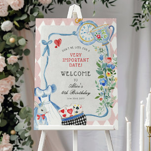 Very Important Date Alice in Wonderland Welcome Foam Board
