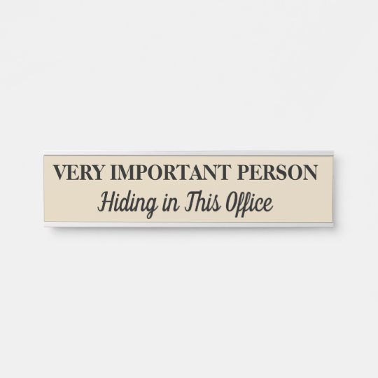 Very Important Person Hanging Door Sign Name Plate Zazzle Very Important Person Hanging Door Sign Name Plate