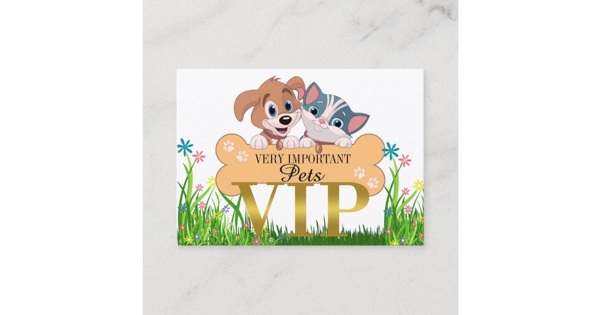 Very Important Pets Vip Business Card Pass Zazzle Com