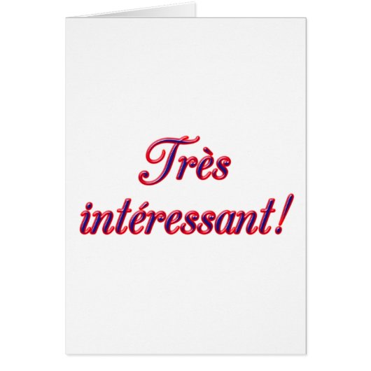 Very Interesting card (Front)