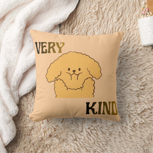 Very Kind Cute Puppy Throw Pillow (Blanket)