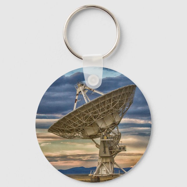 Very Large Array at sunset Keychain (Front)