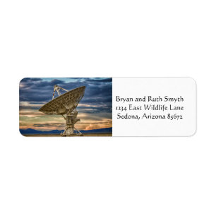 Very Large Array at sunset Label