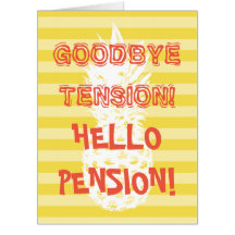 Very large enormous XL size funny retirement card