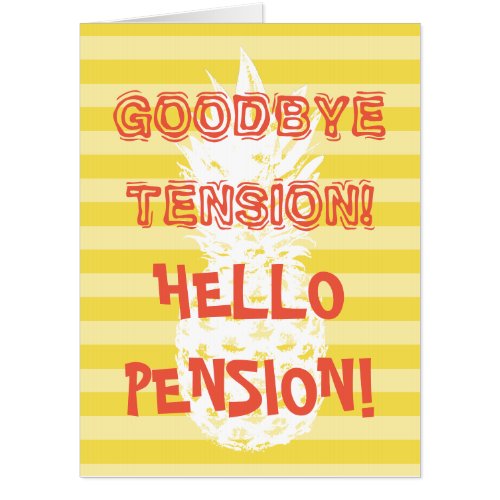 Very large enormous XL size funny retirement card