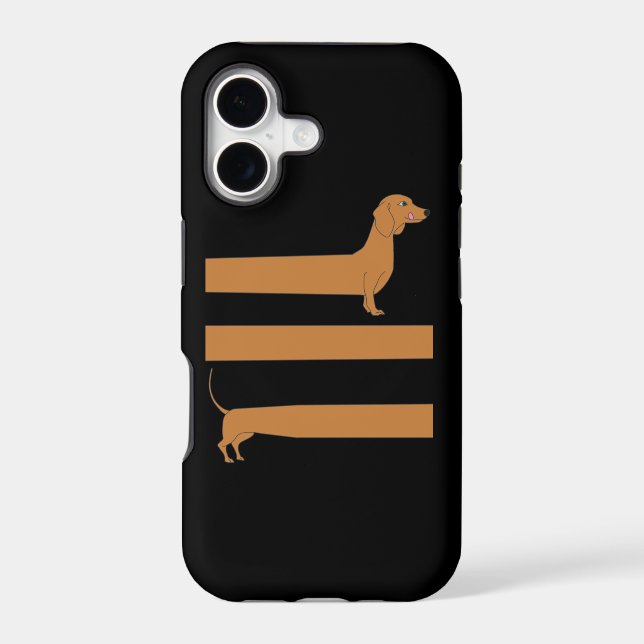 Very long Dachshund funny Iphone Case (Back)