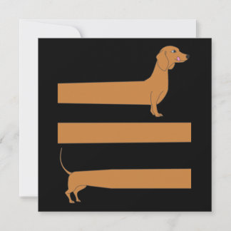 Very long Dachshund funny Note Card