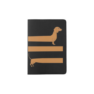 Very long Dachshund funny Passport Holder