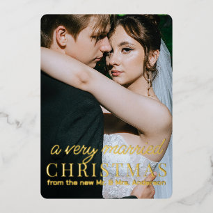 VERY MARRIED holiday wedding announcement
