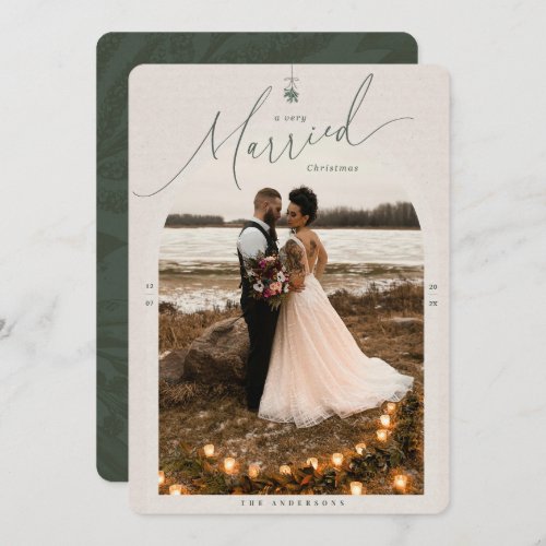 Very Married Newlywed Christmas Photo Card