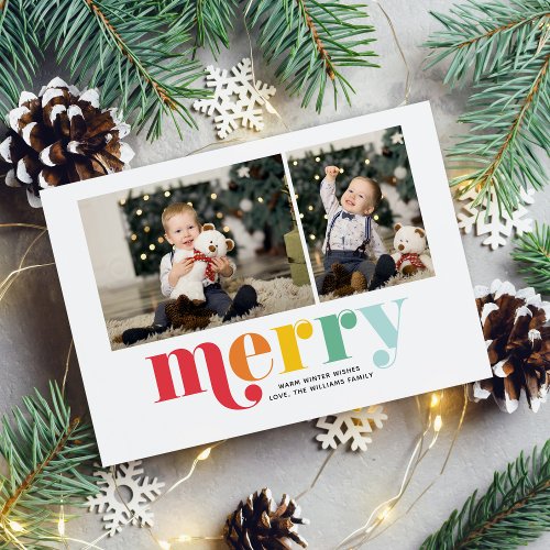 Very Merry Christmas 2 Photo Holiday Card