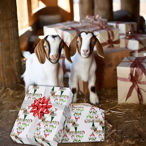 Very Merry Christmas Boer GOAT Wrapping Paper