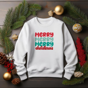 Very Merry Christmas Bold Letters Sweatshirt
