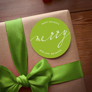 Very Merry Christmas Classic Round Sticker