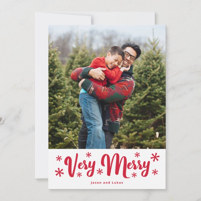 Very Merry Christmas Holiday Card (Front)