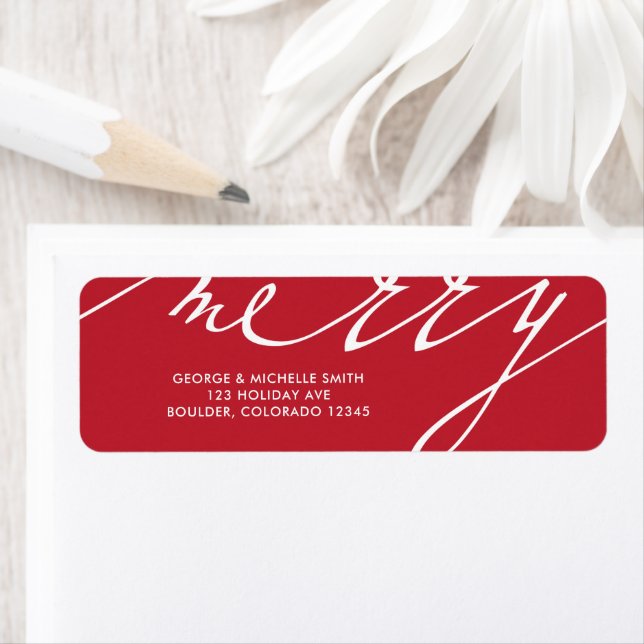 Very Merry Christmas Holiday Label (Insitu)