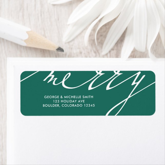 Very Merry Christmas Holiday Label (Insitu)