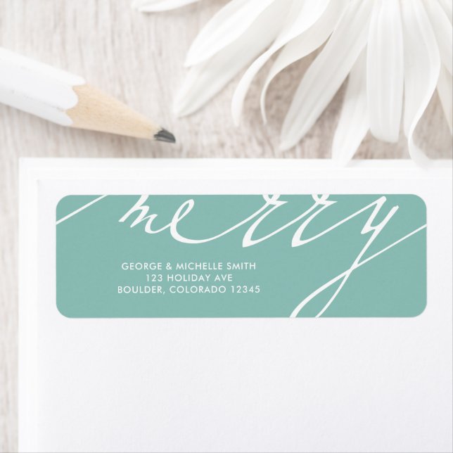Very Merry Christmas Holiday Label (Insitu)