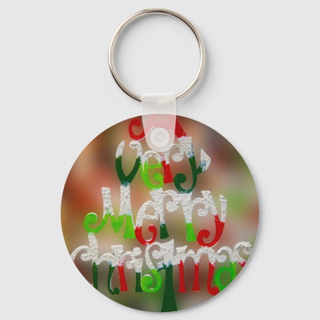 very merry christmas keychain (Front)