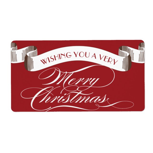 Very Merry Christmas Label (Front)