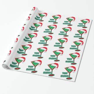 Very Merry! Christmas Martini Wrapping Paper