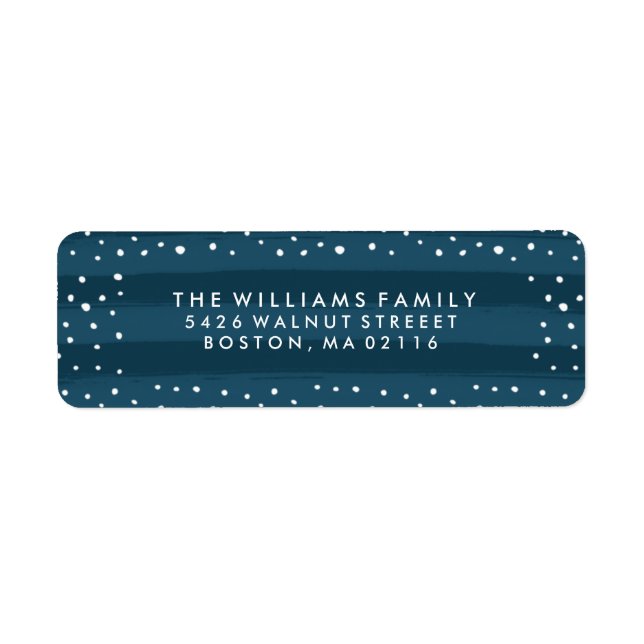 Very Merry Christmas | Navy Stripes Holiday Label (Front)