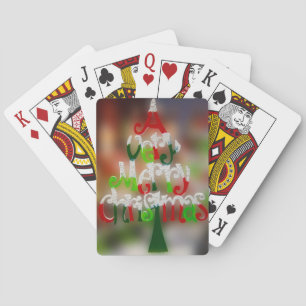 very merry christmas poker cards