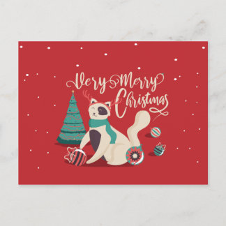 Very Merry Christmas Postcard