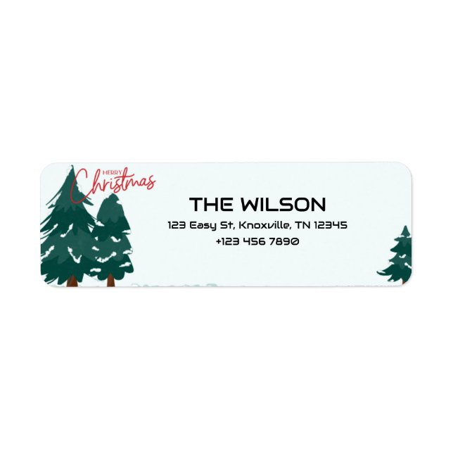 Very Merry Christmas Return address label (Front)