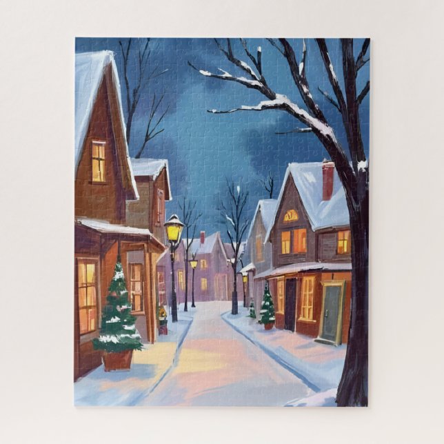 Very Merry Christmas Town Jigsaw Puzzle (Vertical)