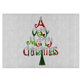 Very Merry Christmas Tree Cutting Board