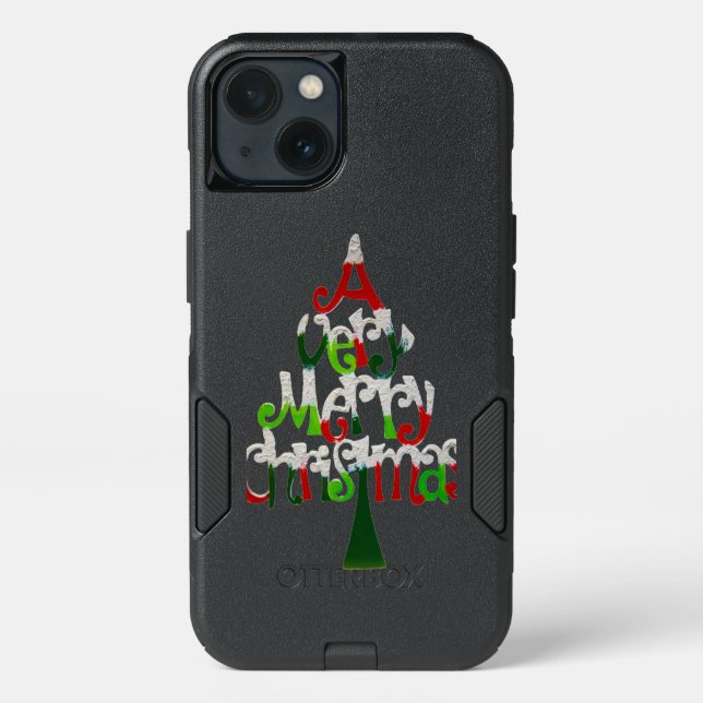 Very Merry Christmas Tree Otterbox iPhone Case (Back)