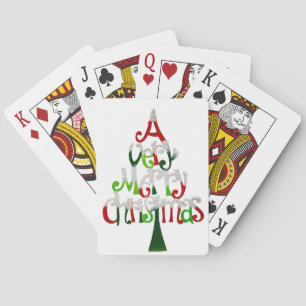 Very Merry Christmas Tree Poker Cards