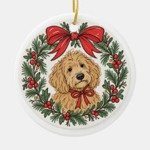Very Merry Doodles Goldendoodle Christmas Ornament