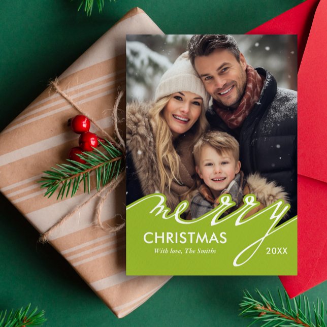 Very Merry Fun Script Christmas Photo Holiday Card (Creator Uploaded)