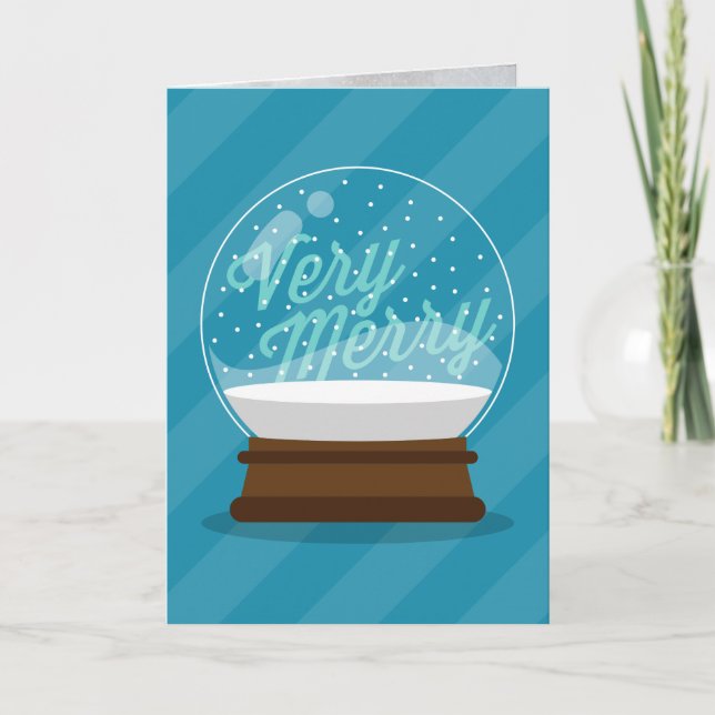 VERY MERRY | Holiday Snow Globe (Front)