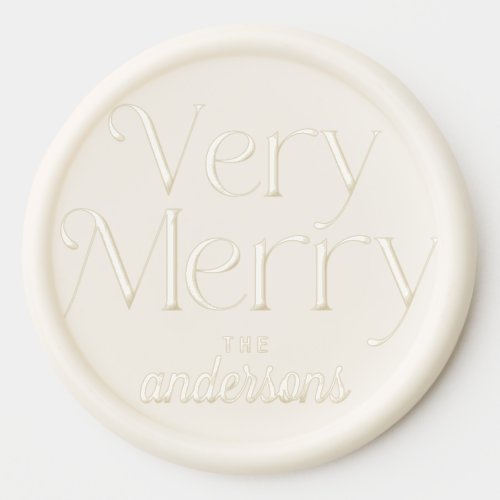 Very Merry Modern Type Wax Seal Sticker
