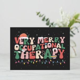 Very Merry Occupational Therapy Christmas OT Xmas Holiday Card
