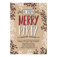 Very Merry Party Holiday Party Invitation