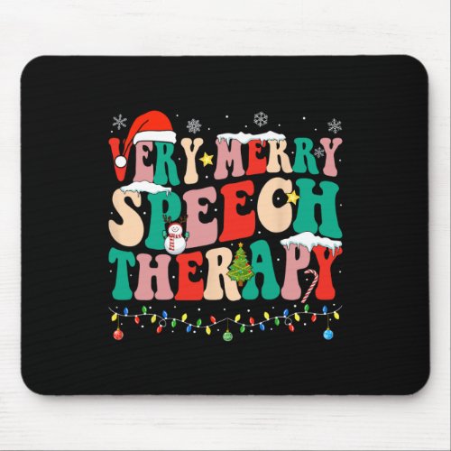 Very Merry Speech Therapy Christmas Speech Therapi Mouse Pad