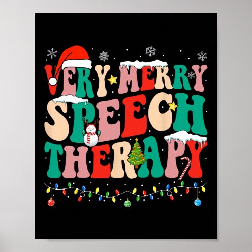 Very Merry Speech Therapy Christmas Speech Therapi Poster