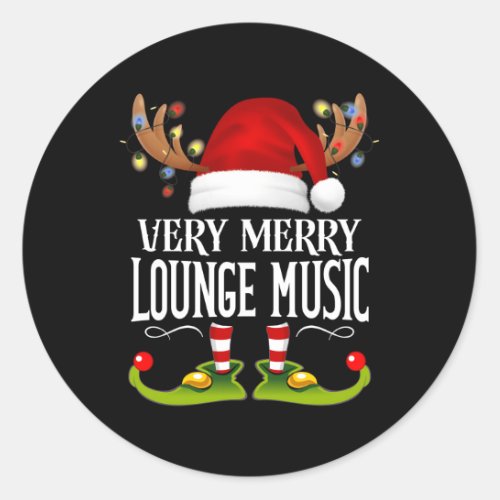Very Merry X_Mas Lounge Music Classic Round Sticker