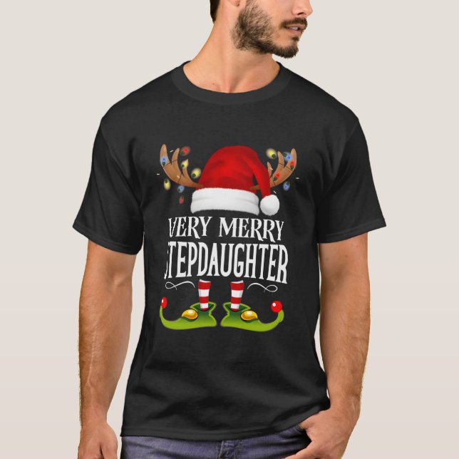 Very Merry X-Mas Stepdaughter T-Shirt (Front)