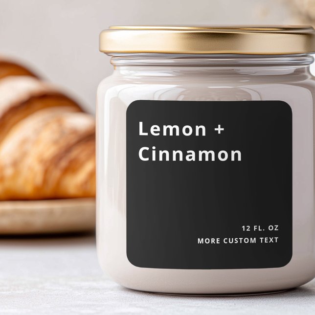 Very minimal square black product labels (Very minimal square black product labels)