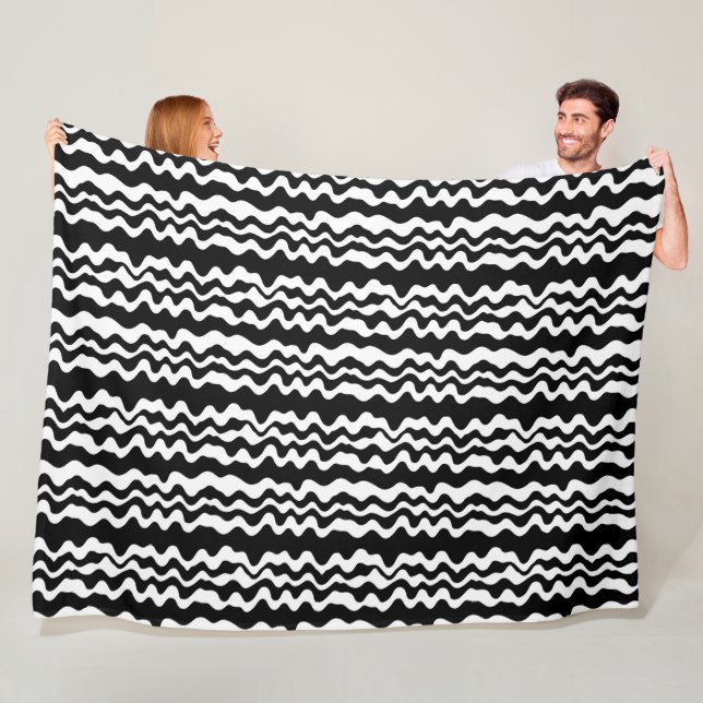 Very minimalist and simple flat and bold eclectic  fleece blanket (In Situ)