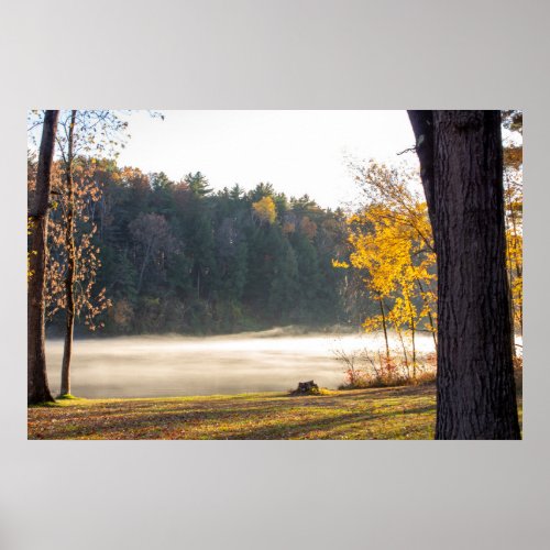 Very misty waters at Haviland Cove Beach Poster