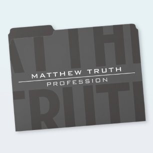 Very Modern Bold Dark Grey White Text File Folder